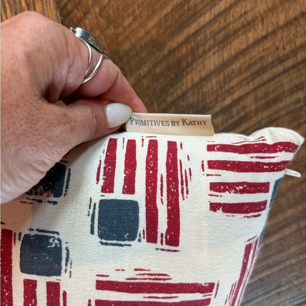 Primitives by Kathy Americana Mini Accent Pillow Patriotic Flag Decor
